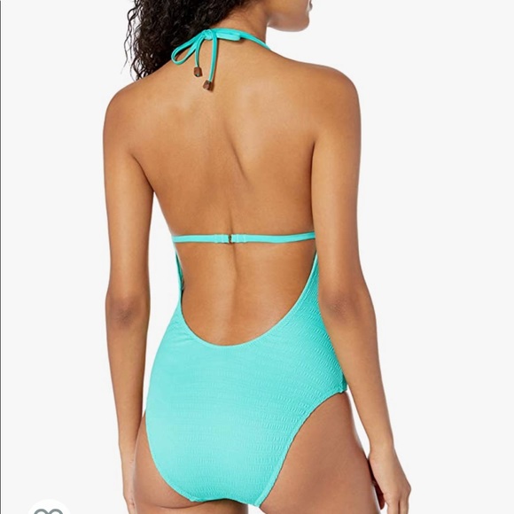 Trina Turk Cabana Solids V-Plunge 1 Piece Swimsuit - Picture 2 of 10